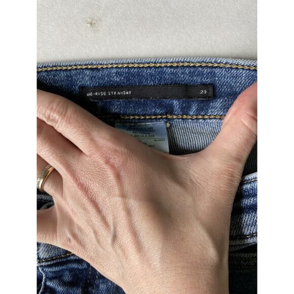 Banana Republic Pants Womens Size 29 Premium Denim Mid Rise Straight Distressed - Picture 7 of 12